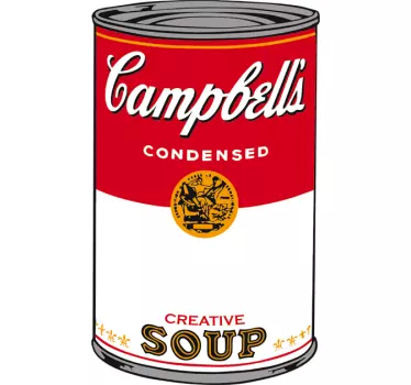 Muursticker Soepblik Campbell's Andy Warhol - TenStickers