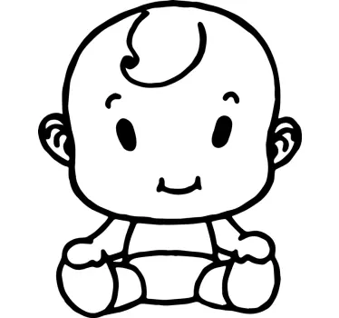 Baby aan boord sticker Lichaam van het kind - TenStickers