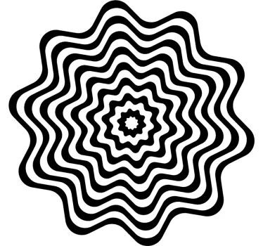 Sticker geometrische vormen hypnotisch golfpatroon - TenStickers