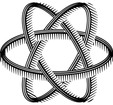 Sticker geometrische vormen verweven geometrisch patroon - TenStickers