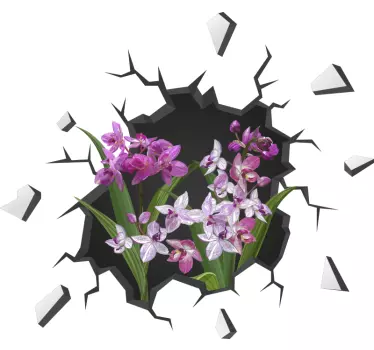 Stickers met visuele effecten Orchideeën uit het gat - TenStickers