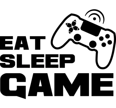 Muurstickers eat sleep game  - TenStickers