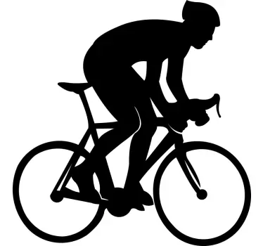 Sticker Fietser op fiets - TenStickers