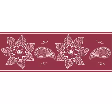 Wandstickers ornamenten Prachtige paisley bloemen - TenStickers