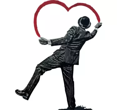 Muursticker woonkamer kunst Banksy graffiti - TenStickers