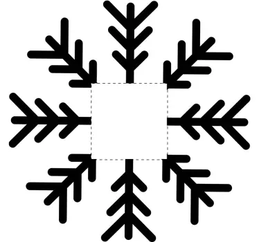 Muursticker stopcontact Kerst sneeuwvlokken - TenStickers