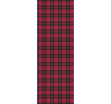 Koelkast stickers Kerst tartan patroon - TenStickers