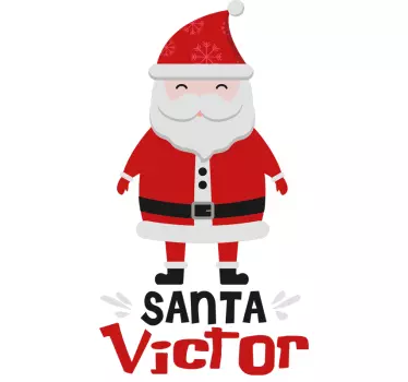 Kerststickers Kerstman en hohoho - TenStickers