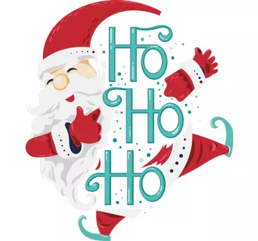 Kerststickers Kerstman hoho - TenStickers