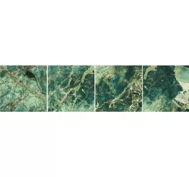Tegelstickers badkamer texturen groen marmer - TenStickers
