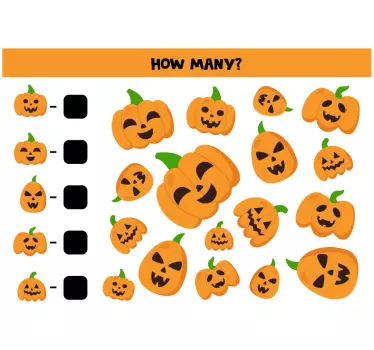 Pompoentelspel whiteboard sticker - TenStickers