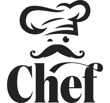 Restaurant raamstickers Chef keuken - TenStickers
