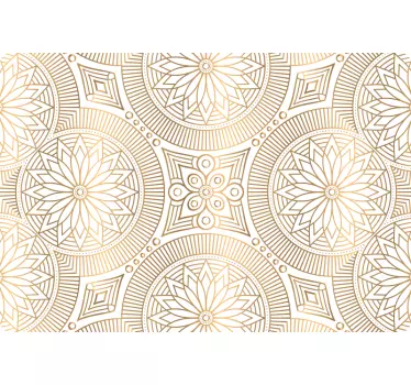 Stickers voor laptop Gouden tinten mandala - TenStickers