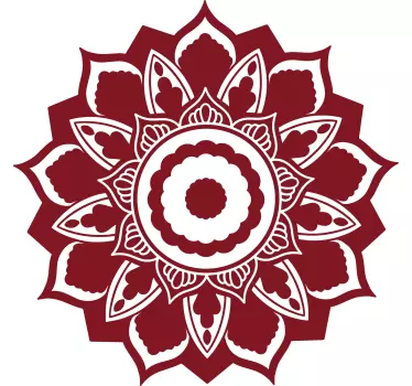 Ingewikkelde botanische mandala Muursticker kunst - TenStickers
