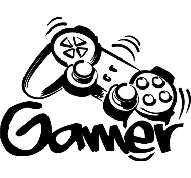 Muurstickers games Video gamer controller - TenStickers