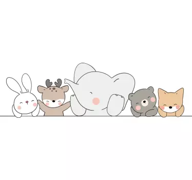 Dieren noordse stijl voor de babykamer - TenStickers