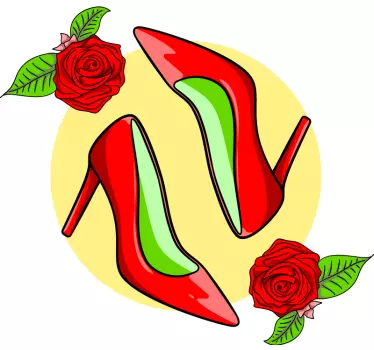Stijlvolle hoge hakken sticker texturen - TenStickers