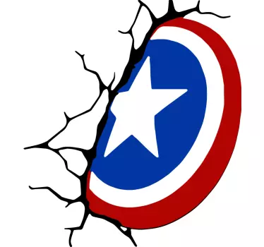 Muurstickers superhelden Captain america's shield - TenStickers