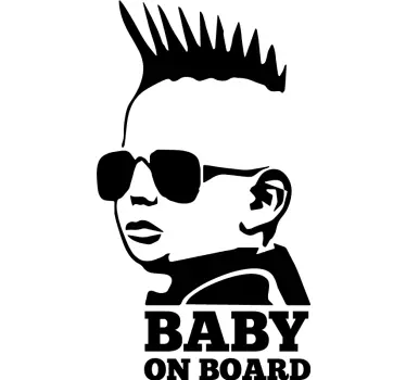 Baby aan boord sticker Rots - TenStickers
