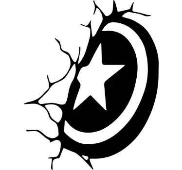 Muursticker kinderkamer captain america - TenStickers