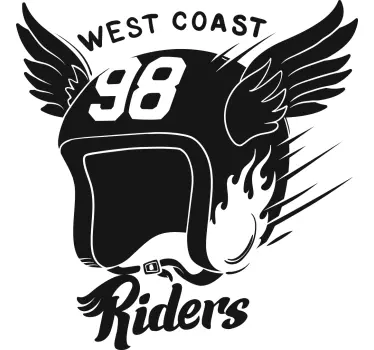 Decoratie sticker games west coast riders helm 98 - TenStickers