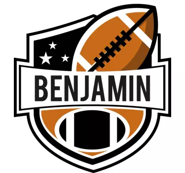 Aanpasbaar voetbalembleem sticker amerikaans voetbal - TenStickers