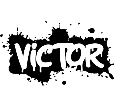 Muurticker drukken Verf spatten graffiti - TenStickers