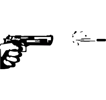 Sticker apple Mac geweer kogel - TenStickers
