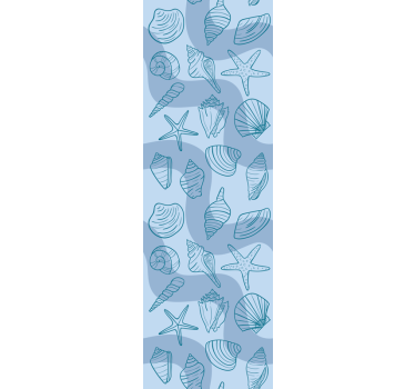 Schelpenpatronen koelkast sticker - TenStickers