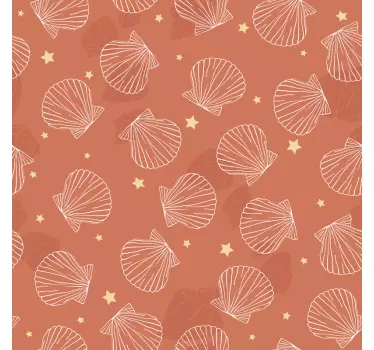 Schelppatroon achtergrond decoratie sticker - TenStickers
