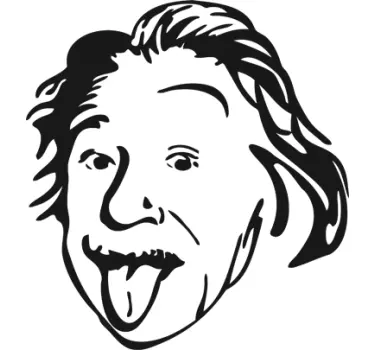 Sticker laptop einstein APPLE - TenStickers