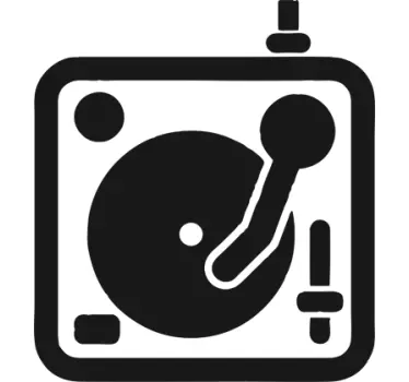 Sticker Laptop Draaitafel - TenStickers