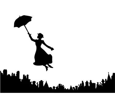 Laptop sticker Mary Poppins - TenStickers