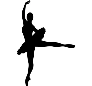 Sticker laptop ballerina - TenStickers