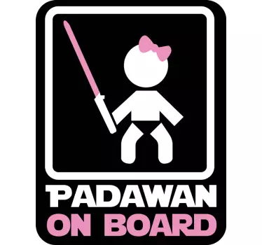 Autosticker Padawan aan boord - TenStickers