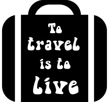 Tekst stickers Reizen is leven citaat - TenStickers