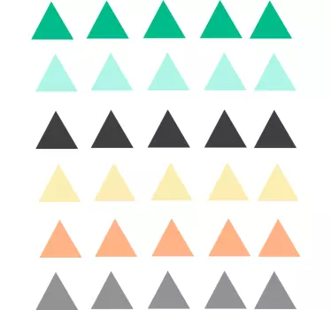 Sticker geometrische vormen levendige driehoeken - TenStickers