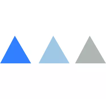 Blauwe en grijze driehoeken sticker geometrische vormen - TenStickers