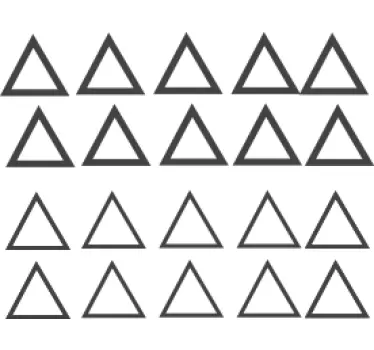 Sticker geometrische vormen driehoekig patroon arrangement - TenStickers