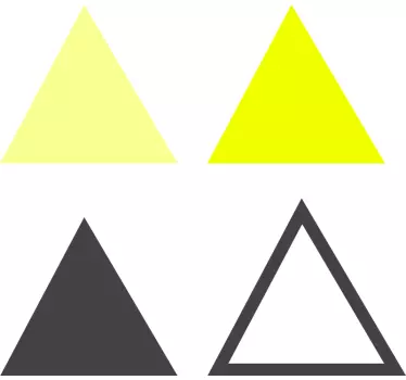 Driehoekige vormopstelling sticker geometrische vormen - TenStickers