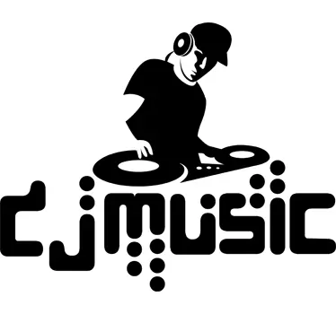 Sticker Dj music draaitafel - TenStickers