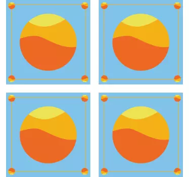 Sticker geometrische vormen kleurrijke geometrische cirkels - TenStickers