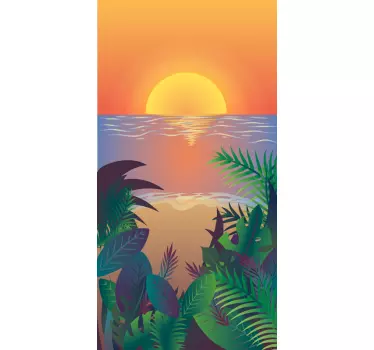 Tropische zonsondergang huawei sticker - TenStickers