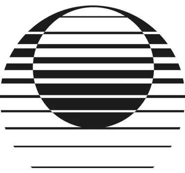 Muurstickers geometrische vormen Retro zon tekenen - TenStickers