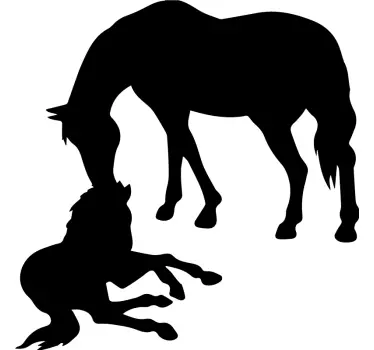 Dieren stickers Paard moeder en zoon - TenStickers
