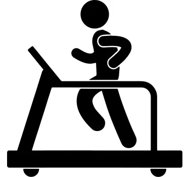 Muurstickers personen Loopband fitness - TenStickers