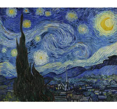 Sticker De sterrennacht van Gogh - TenStickers