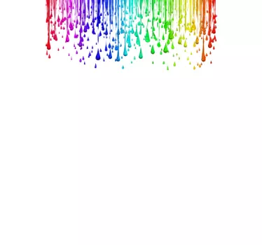 Sticker whiteboard verfdruppels - TenStickers