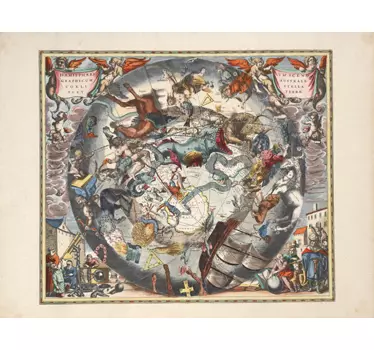 Muursticker Klassieke Kunst Wereldbol - TenStickers