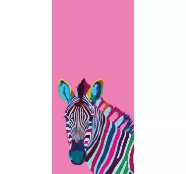 Levendig zebraportret huawei sticker - TenStickers